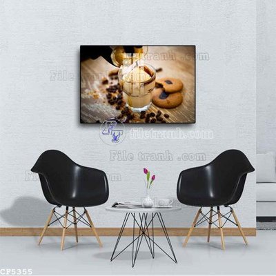 File tranh File tranh treo quán cà phê CF5355 (bản gốc) treo phòng ăn