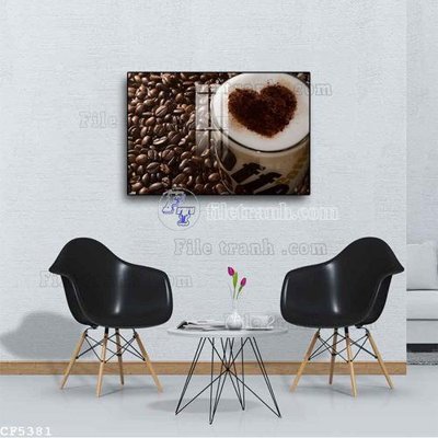 File gốc File tranh treo quán cà phê CF5381 (cho in 3D) độc đáo