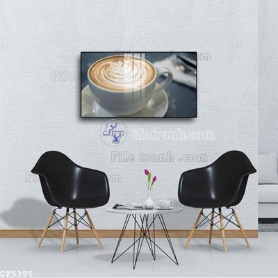 File gốc File tranh treo quán cà phê CF5395 (PNG) nền trong suốt