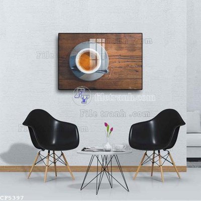 File tranh File tranh treo quán cà phê CF5397 (ảnh gốc) in trần 3D