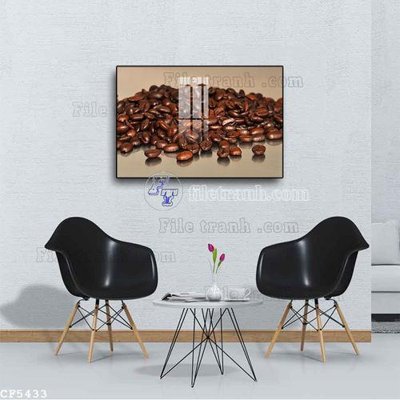 File gốc File tranh treo quán cà phê CF5433 (PNG) nền trong suốt