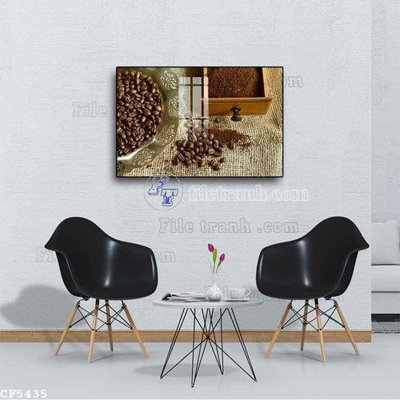 File PSD File tranh treo quán cà phê CF5435 (bản gốc) độ phân giải cao