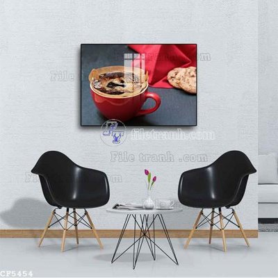 File gốc File tranh treo quán cà phê CF5454 (cho in 3D) độc đáo