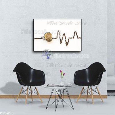 Download file File tranh treo quán cà phê CF5455 (gốc) in mica đèn LED