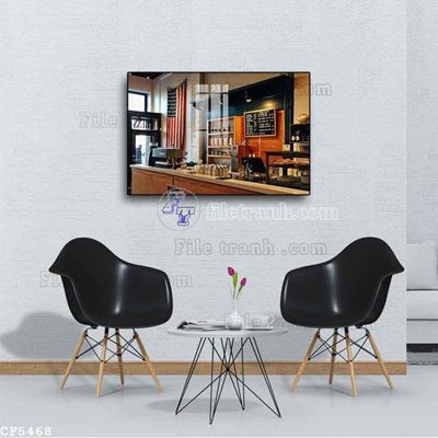 Download file gốc File tranh treo quán cà phê CF5468 (in lụa) nghệ thuật