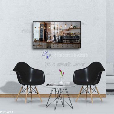 File gốc File tranh treo quán cà phê CF5471 (trang trí) phòng ngủ