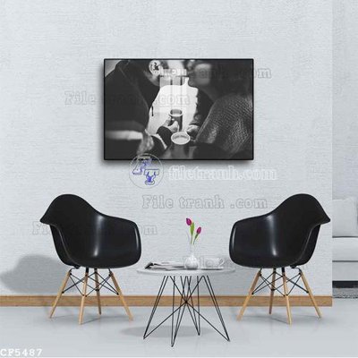 Cung cấp file tranh gốc File tranh treo quán cà phê CF5487 độc quyền