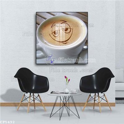 File tranh File tranh treo quán cà phê CF5492 (gốc) chủ đề trừu tượng
