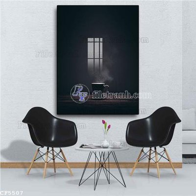 File PSD File tranh treo quán cà phê CF5507 (gốc) tách lớp chi tiết