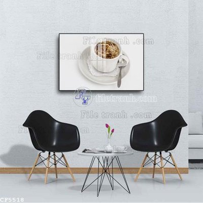 File tranh gốc PSD File tranh treo quán cà phê CF5518 còn nguyên layer