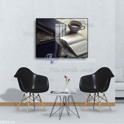 Download file gốc File tranh treo quán cà phê CF5539 (in mica) 3D