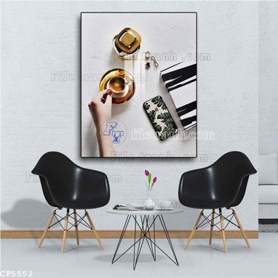 File gốc File tranh treo quán cà phê CF5552 (phong cách) cổ điển