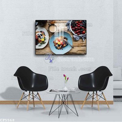 File gốc File tranh treo quán cà phê CF5568 (in lụa) tranh thuận buồm