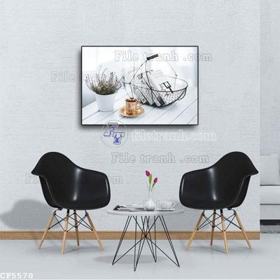 File tranh quảng cáo File tranh treo quán cà phê CF5570 (file gốc) chuyên nghiệp