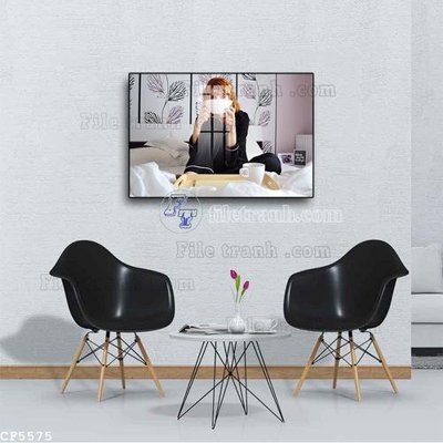 File gốc in ấn File tranh treo quán cà phê CF5575 chất lượng vượt trội