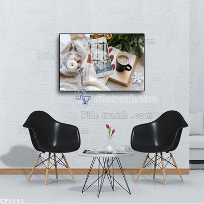 File tranh File tranh treo quán cà phê CF5591 (ảnh gốc) chi tiết rõ ràng