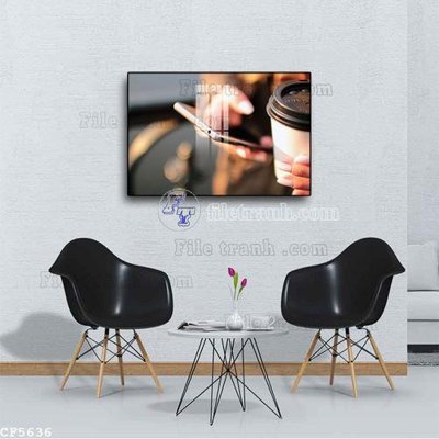 File gốc File tranh treo quán cà phê CF5636 (cho in 3D) độc đáo