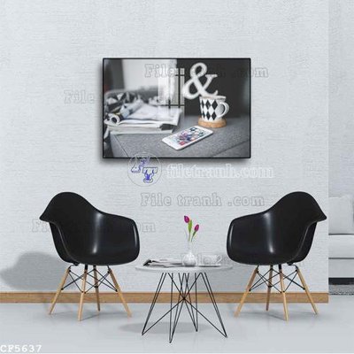 Hình ảnh file gốc in trần nhà File tranh treo quán cà phê CF5637