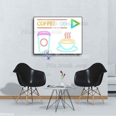 Tải file File tranh treo quán cà phê CF5654 (gốc) làm file quảng cáo