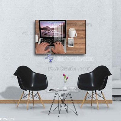 File gốc File tranh treo quán cà phê CF5672 (in mica) trang trí