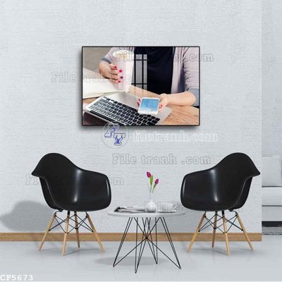 File in trần File tranh treo quán cà phê CF5673 (bản gốc) phong cảnh