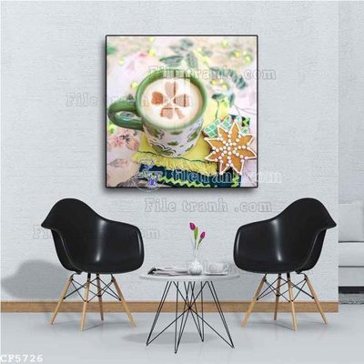 File in mica File tranh treo quán cà phê CF5726 (bản gốc) làm vách ngăn