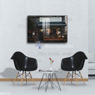 File tranh File tranh treo quán cà phê CF5737 (ảnh gốc) chi tiết rõ ràng