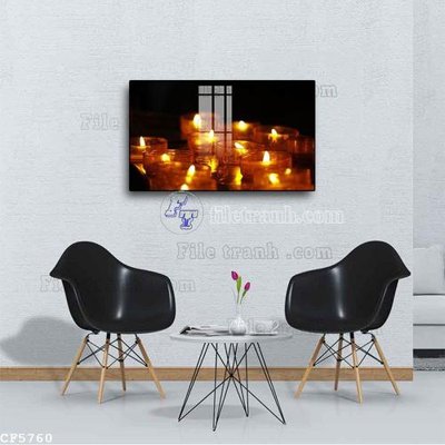 File in trần File tranh treo quán cà phê CF5760 (bản gốc) phong cảnh