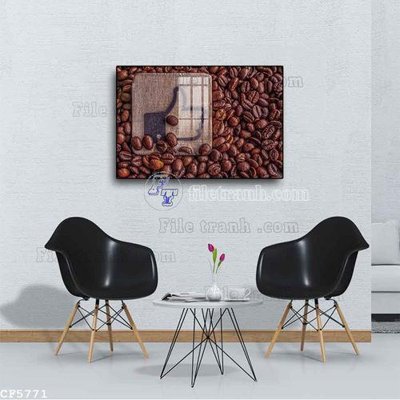 File in trần File tranh treo quán cà phê CF5771 (bản gốc) bầu trời