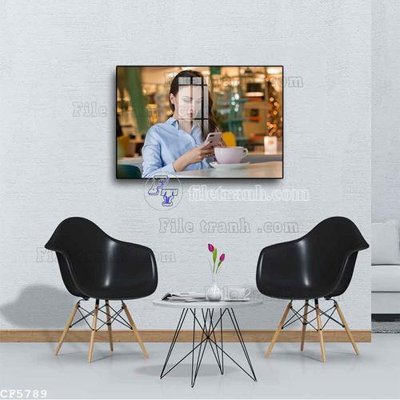 Hình ảnh file gốc in lụa File tranh treo quán cà phê CF5789