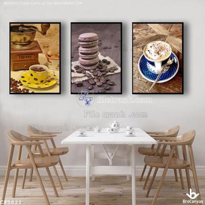 File tranh File tranh treo quán cà phê CF5821 (ảnh gốc) chi tiết rõ ràng