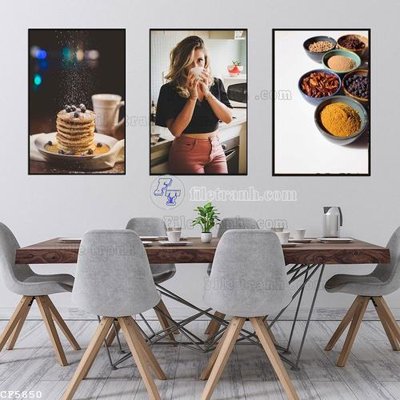 File gốc File tranh treo quán cà phê CF5850 (cho in UV) siêu nét