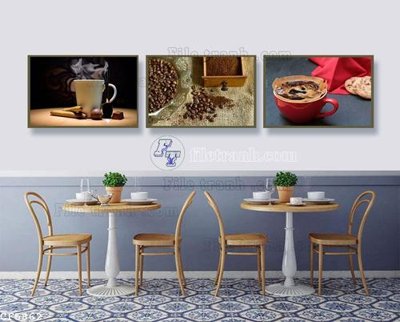 File tranh in tráng gương File tranh treo quán cà phê CF5862 (siêu nét)