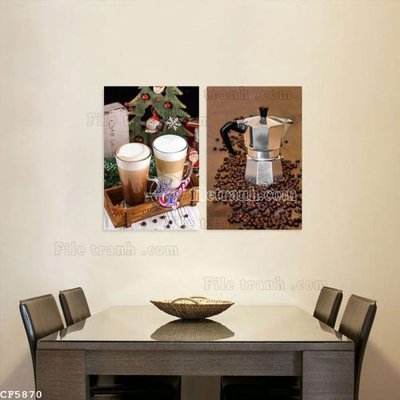 Chi tiết file tranh tráng gương File tranh treo quán cà phê CF5870 (ảnh gốc)