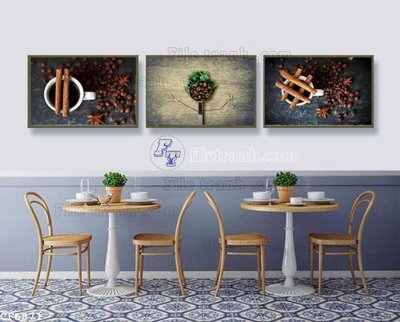 File gốc in ấn File tranh treo quán cà phê CF5871 chất lượng vượt trội