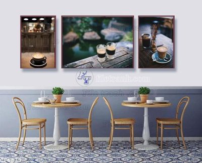 File in trần File tranh treo quán cà phê CF5875 (bản gốc 3D) sống động