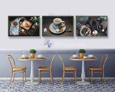 File ảnh File tranh treo quán cà phê CF5879 (gốc) in decal dán tường
