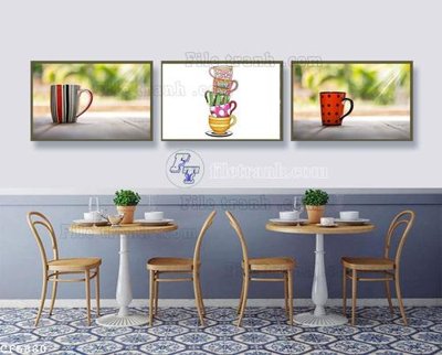 File gốc File tranh treo quán cà phê CF5880 (cho in 3D) độc đáo