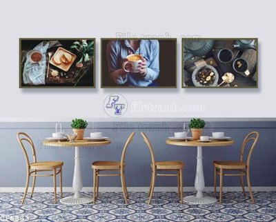 File gốc File tranh treo quán cà phê CF5883 (cho in 3D) độc đáo