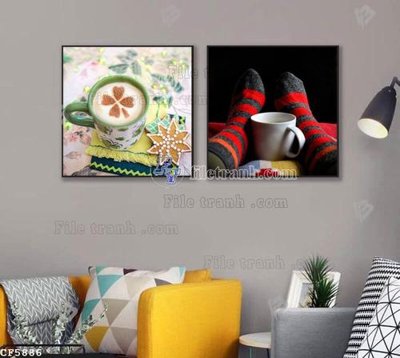 Tải file gốc File tranh treo quán cà phê CF5886 dùng cho in ấn