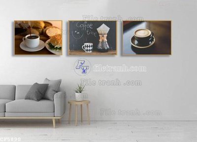 File gốc File tranh treo quán cà phê CF5890 (cho in 3D) độc đáo
