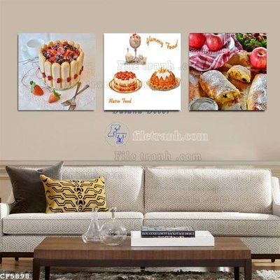 File gốc File tranh treo quán cà phê CF5898 (in tráng gương) ốp tường