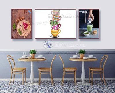 File gốc File tranh treo quán cà phê CF5917 (phong cách) tối giản