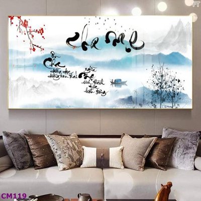 File gốc File tranh thư pháp cha mẹ CM119 (Filetranh.com) File tranh thư pháp cha mẹ CM119