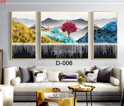 File in trần File tranh bộ hiện đại D-006 (file gốc) xuyên sáng