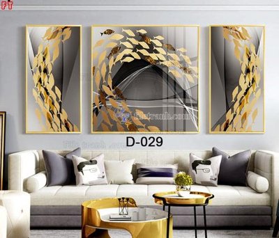 File ảnh File tranh bộ hiện đại D-029 (gốc) in PP, decal