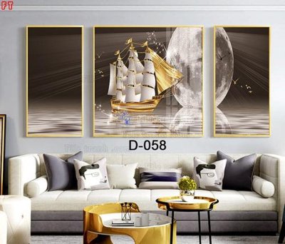 File in trần File tranh bộ hiện đại D-058 (file gốc) xuyên sáng