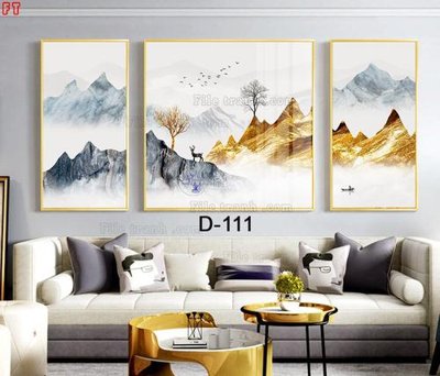 File gốc File tranh bộ hiện đại D-111 (in lụa) cao cấp