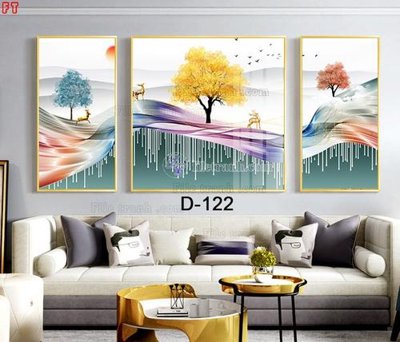 File tranh File tranh bộ hiện đại D-122 (bản gốc) in canvas