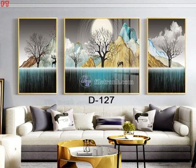 File tranh File tranh bộ hiện đại D-127 (gốc) phong cách tối giản